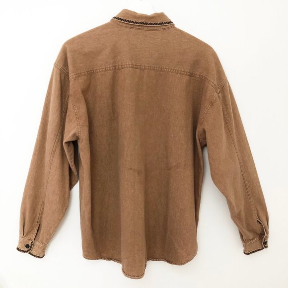 Vintage Cottagecore Western Embroidered Button Up - Picture 8 of 9